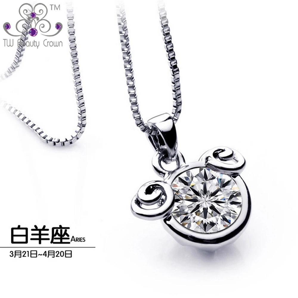 Женское ожерелье из серебра 925 пробы с фианитом | Украшения и аксессуары