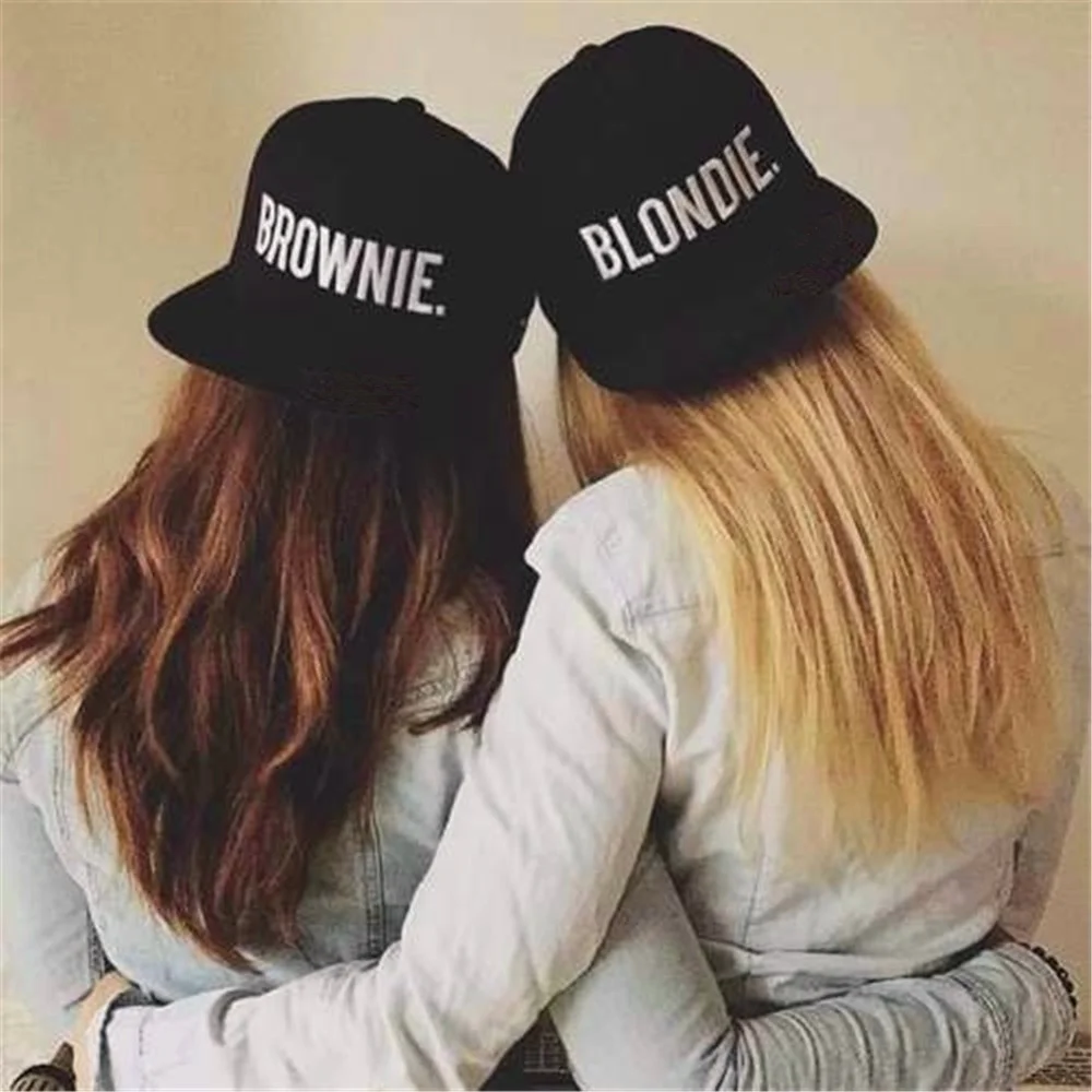

BLONDIE BROWNIE Embroidery Snapback Hats girlfriend Women Gifts For Her Baseball Caps HipHop Adjustable Gorras Hip Hop Hats