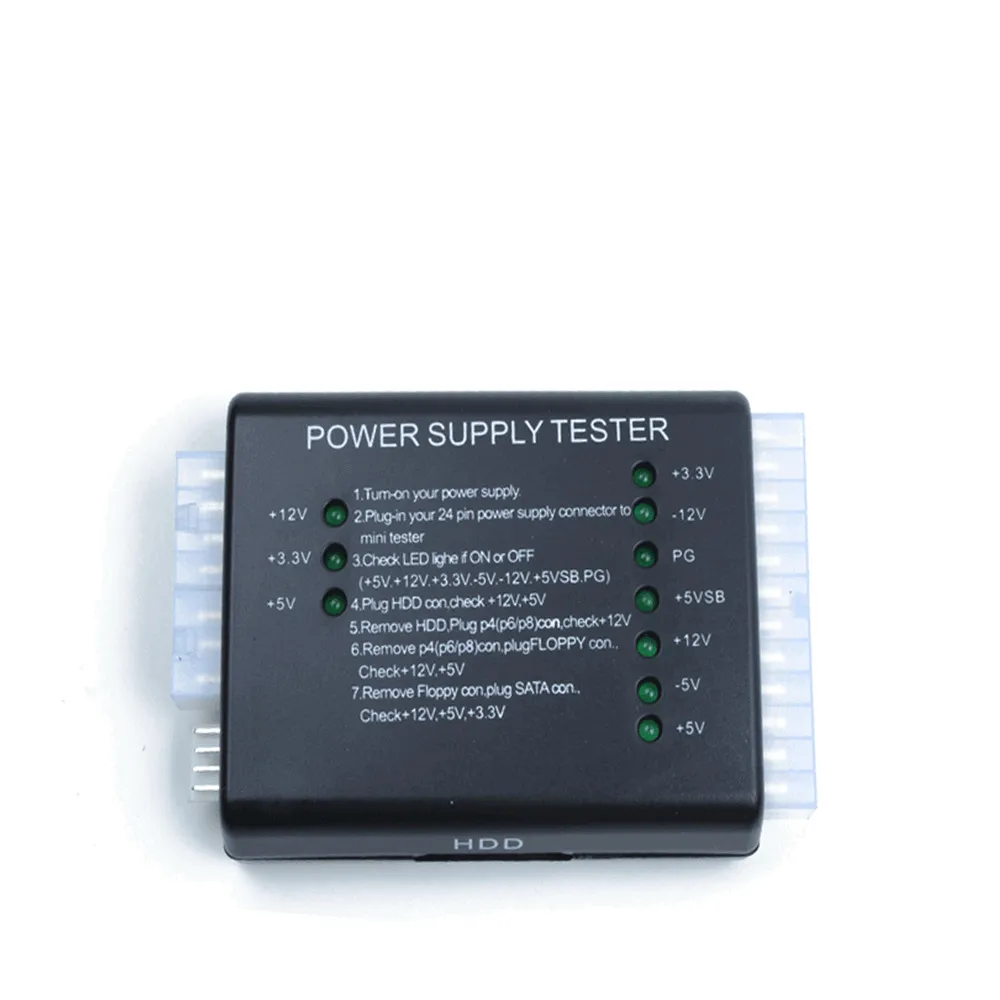 Тестер блока питания 20/24 Pin PSU ATX SATA HDD тестер Измеритель светодиодный