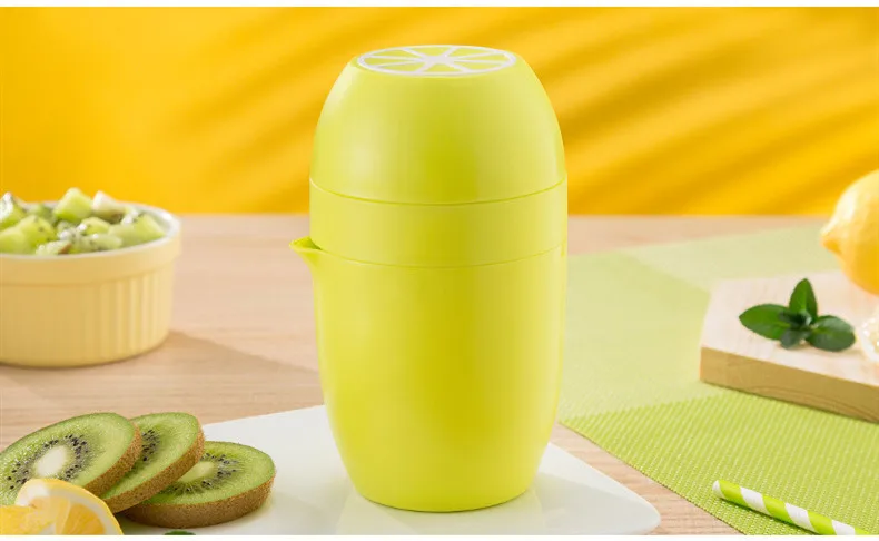 Yellow Ручная Соковыжималка, Ручной пресс, соковыжималка для фруктов, мини-соковыжималка для цитрусовых, апельсина, лимона, портативная Бытовая соковыжималка - Color: Yellow