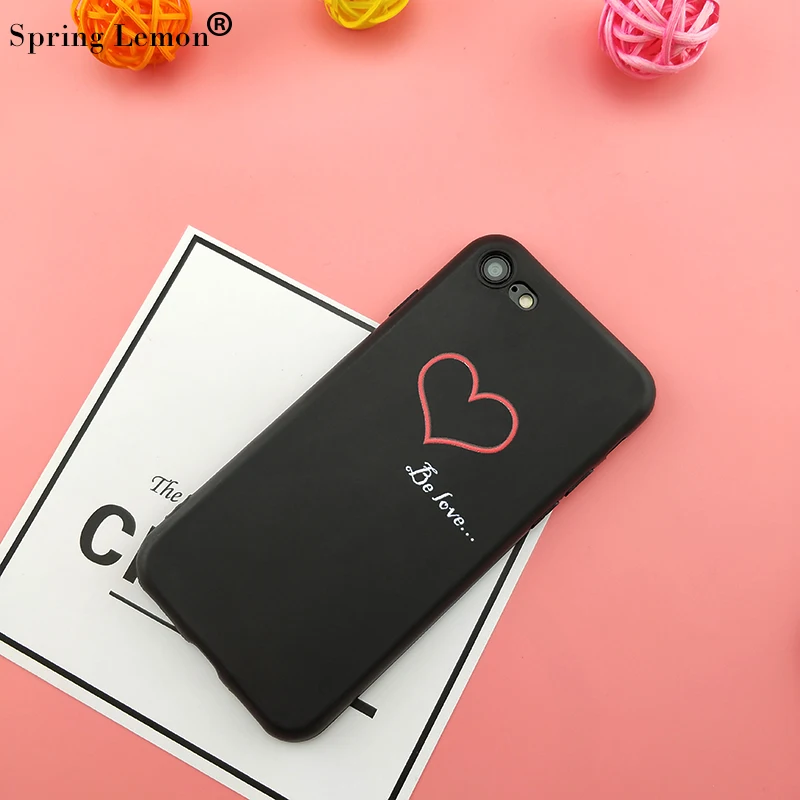 Spring Lemon BeLove Heart Soft Cover Case For iPhone 8PLUS 8 7 7PLUS X 6 6S 6PLUS PLUS 5 5S |
