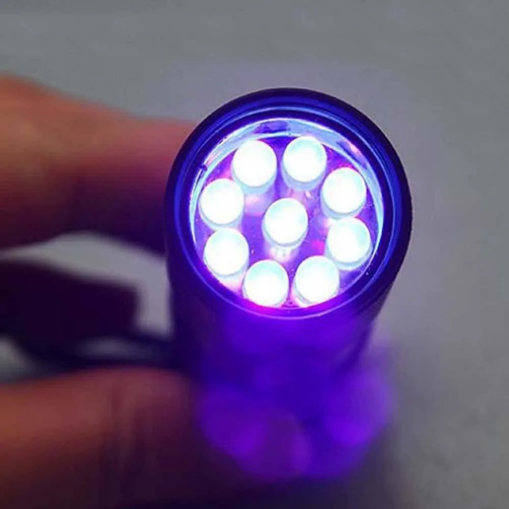 Ультрафиолетовый УФ светильник 9 Светодиодный для вспышки алюминиевый