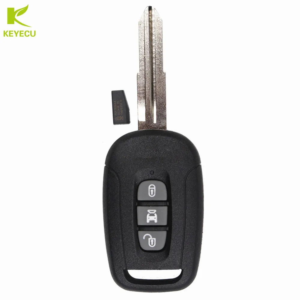 Запасной необработанный дистанционный ключ KEYECU с 3 кнопками 433 МГц чип ID46 для