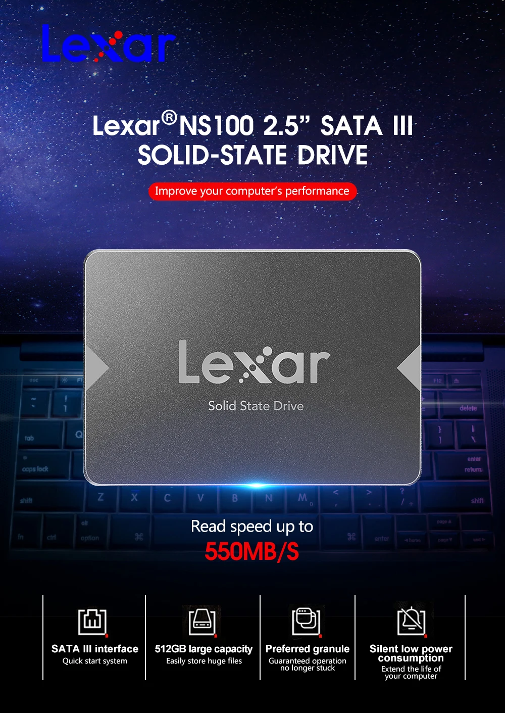 Lexar SSD 240 GB hdd 2,5 512G HD ssd жесткий диск sata ssd диск SATA3 128G 256G твердотельный жесткий диск для ноутбука
