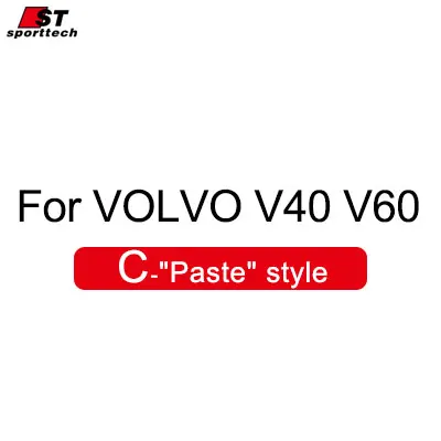 C Paste V40 V60 Углеродное волокно крышка зеркала заднего вида для Volvo S60 V40 V60 XC60 S80 2012-/15 пасты и заменить автомобильные аксессуары - Цвет: C Paste V40 V60