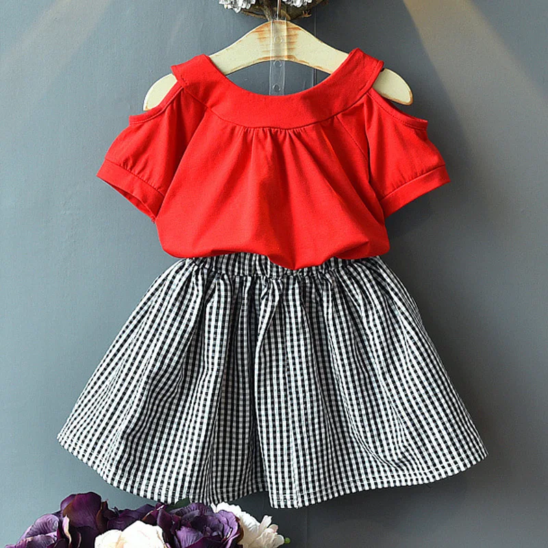 Комплекты для девочек Новинка лета 2020 детская одежда футболка с коротким рукавом