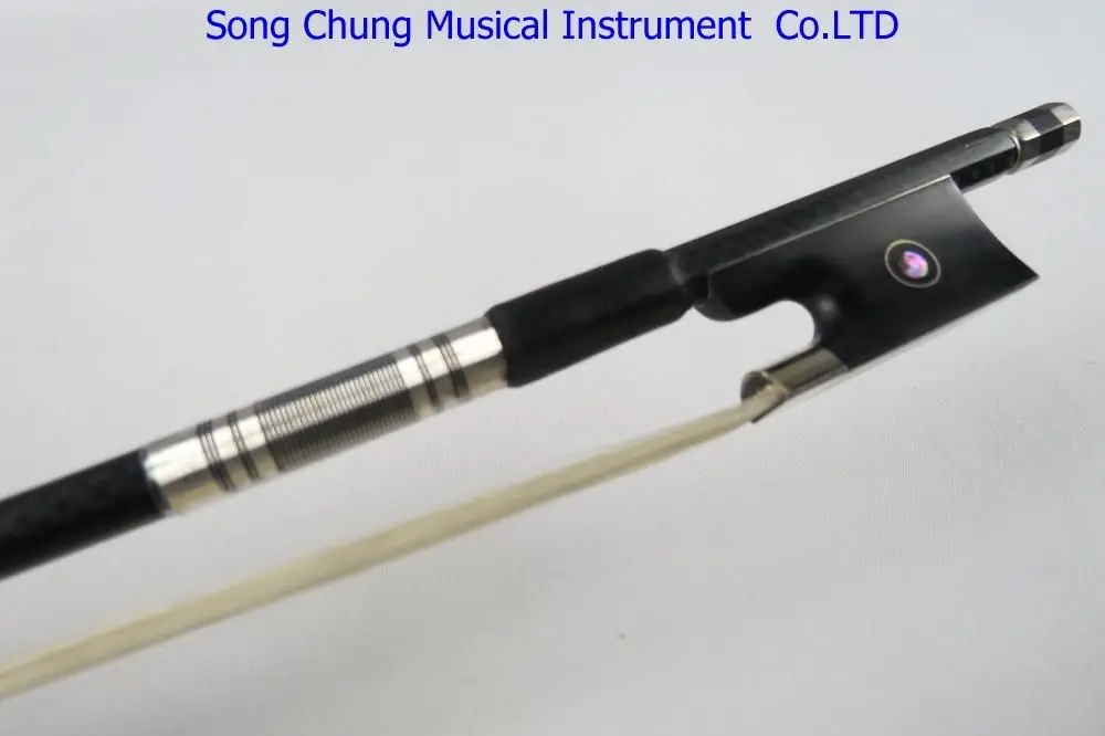 

High Grade plaid black Carbon fiber violin bow 4/4,Copper Mounted