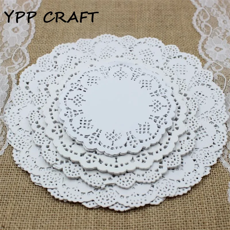YPP CRAFT 4 5 &quotи 5&quot 6 8 смешанные размеры круглые кружевные цветочные бумажные