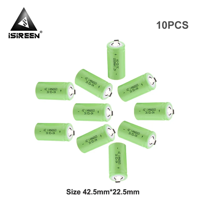 Subc Ni CD Cell 1 2 V 1200mAh перезаряжаемые SC батареи для электроинструмента Бесплатная