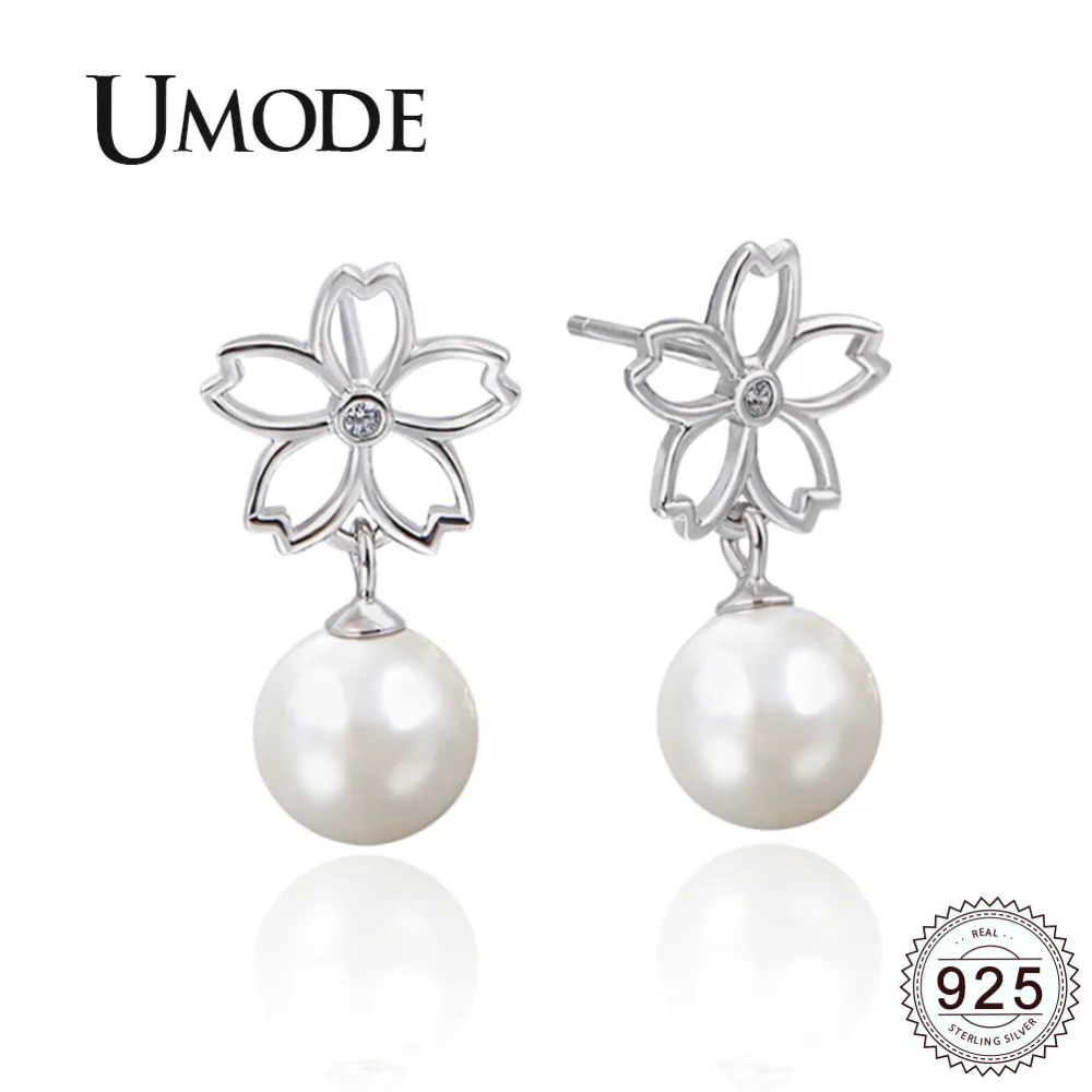 Женские серьги-подвески из серебра с настоящими искусственными жемчужинами |