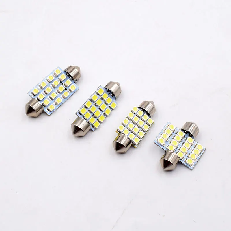 100 шт. гирлянда светодиодный 16SMD 3528 1210 31 мм 36 мм/39 мм/41 мм Автомобильный светодиодный C5Q автомобильные лампы лампа задние фонари/индикатор