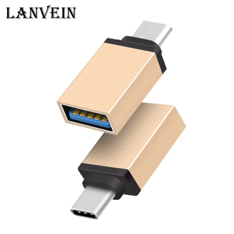 Lanvein USB Type C адаптер мужчина к 3.0 Женский Type-C OTG конвертер для Nexus 5X6 P MacBook Google Nokia N1 |