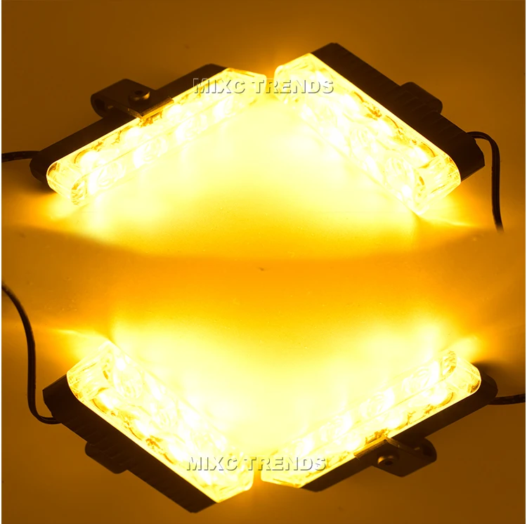 4x4LED беспроводной пульт дистанционного управления 12 в автомобильный стробоскоп Предупреждение ющий светильник мигающий мигалка DRL скорая помощь полицейский Дневной светильник s