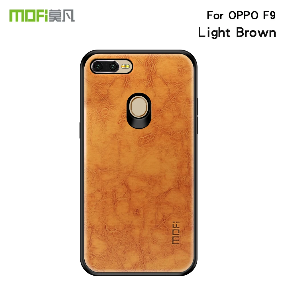 MOFi искусственная кожа + TPU PC чехол для OPPO F9 крышка телефон случаях полная Защита