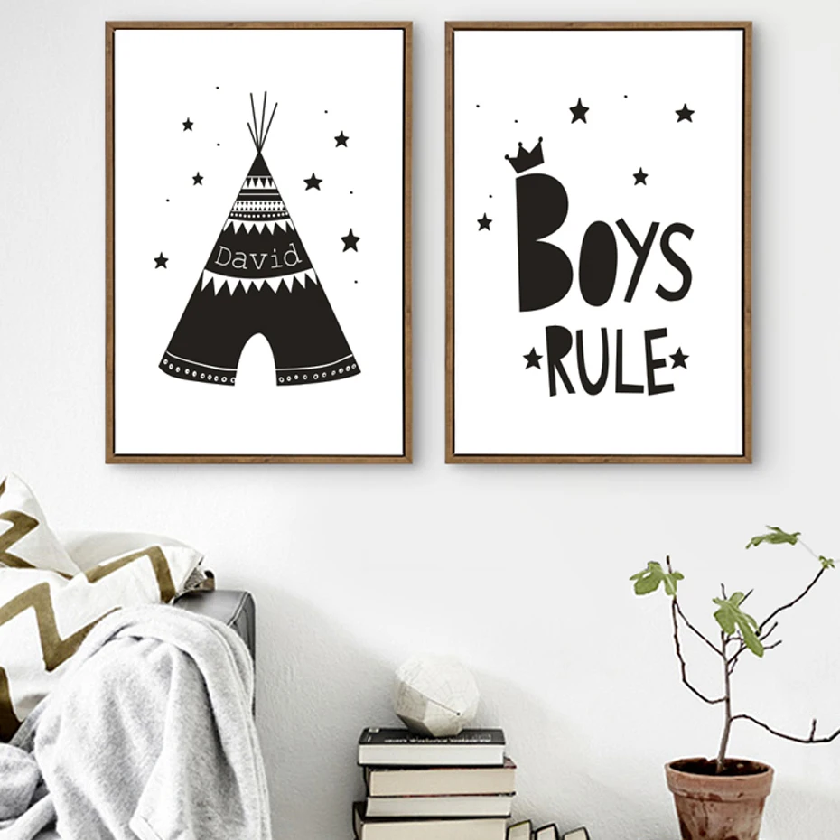 Картина на холсте с изображением правил мальчиков персонализированные