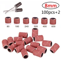 abrasive tool 100pcs sanding band with 3 175mm shank sanding drum kit for dremel and rotary accessories 80 600 grit