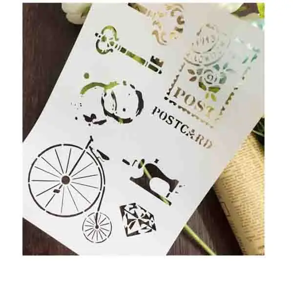 Велосипедная швейная машина Открытка Скрапбукинг карта DIY альбом маскирующий