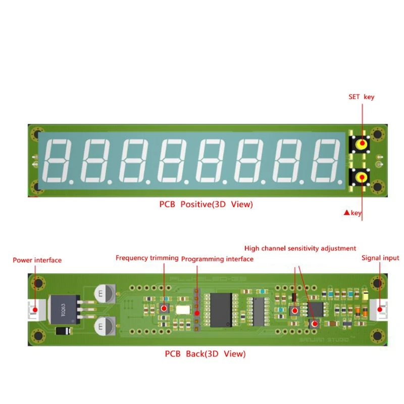 0,1-60 МГц 20 МГц-2,4 GHz RF 8-значный светодиодный Сингал счетчик частоты частотомер тестер L15