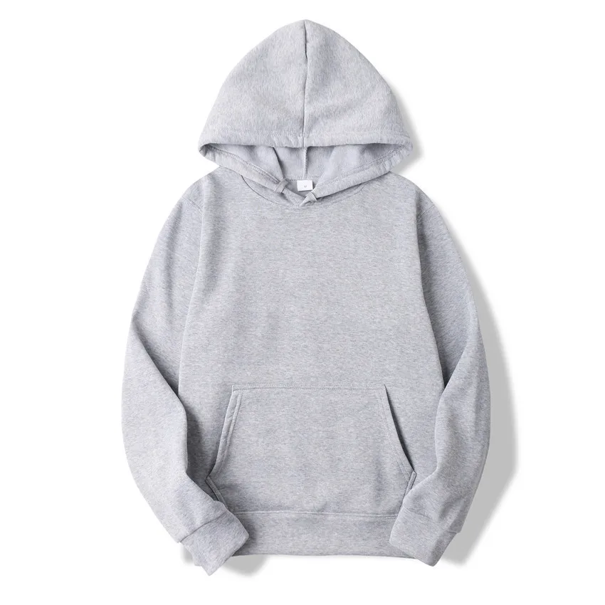 light gray Новинка, брендовая уличная толстовка с капюшоном в стиле хип-хоп, красная, черная, серая, розовая, мужская толстовка с капюшоном и свитшоты, размер S-XXXL - Цвет: light gray