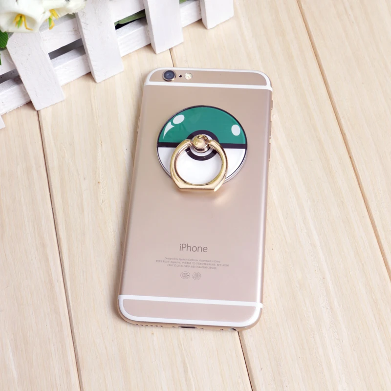 Аниме карманные монстры косплей реквизит Pokemon Go Пикачу кольцо на палец для телефона Pokemon Ball держатель для мобильного телефона Подставка для всех смартфонов