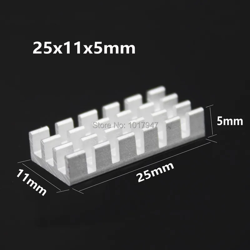1000Pieces lot 25x11x10mm Thermal Adhesive Pad Extrude Aluminium Heat Sink Radiator | Компьютеры и офис