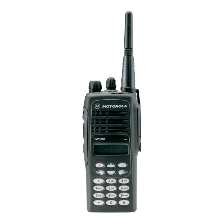 Портативный переговорный 7,5 V Motorola GP380 UHF/VHF клавиатура и дисплей освещение двухстороннее Радио рация - Цвет: VHF copy radio Black