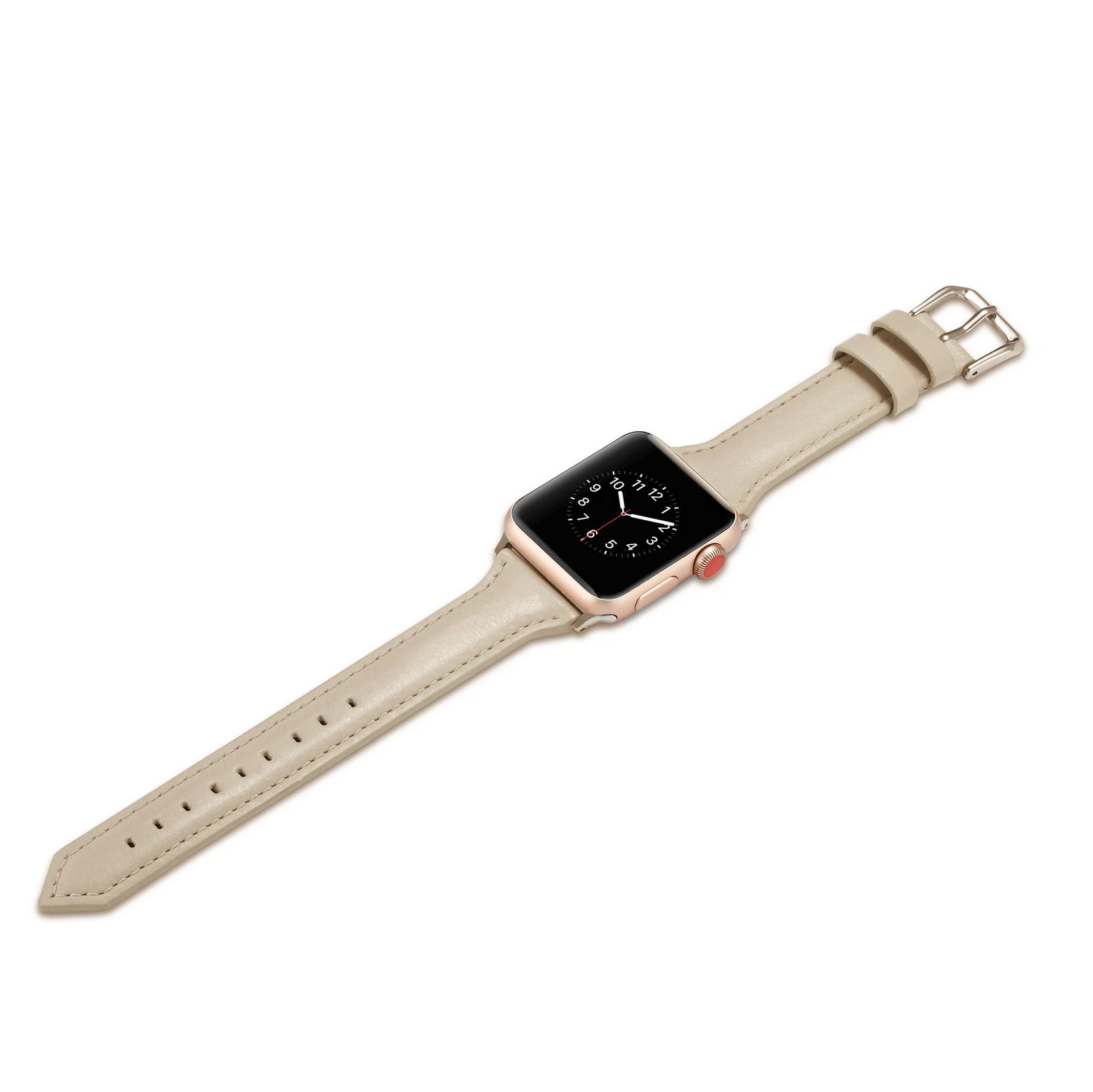 Khaki Модные Стиль ремешок для наручных часов Apple Watch, версии серии, на возраст 1, 2, 3, 4, ремешок из натуральной кожи для ремешок для часов аpple 38 мм 40 мм 42 44 мм браслет - Цвет ремешка: Khaki