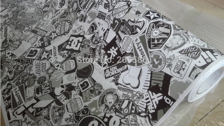 Белая и Черная Виниловая пленка с воздушным пузырьком настоящие логотипы для