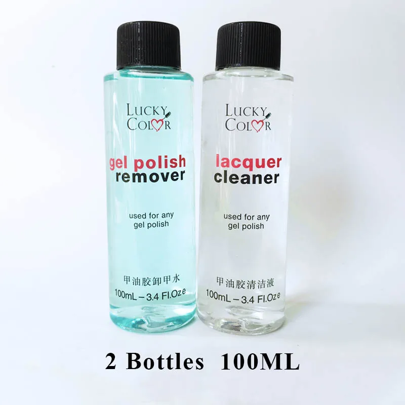 100ml Set Жидкое обезжиривающее средство для снятия гель-лака для ногтей гель для снятия замачивания ногтей 1 бутылка 30 мл - Цвет: 100ml Set