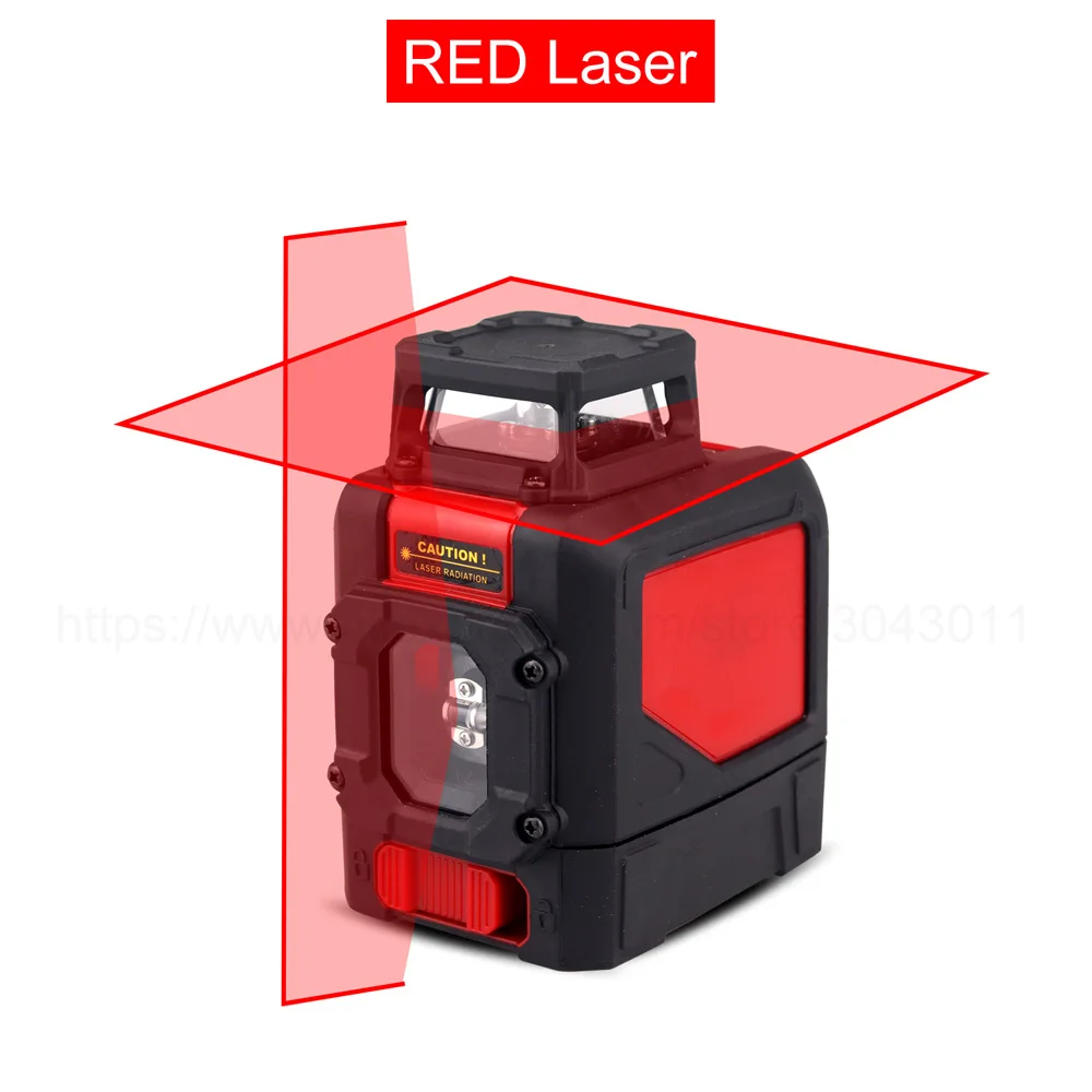 Red Laser 5 линий лазерный уровень высокой точности внутренние и наружные вертикальные и горизонтальные лазеры 3D пять линий красный/зеленый с магнитной основой - Цвет: Red Laser