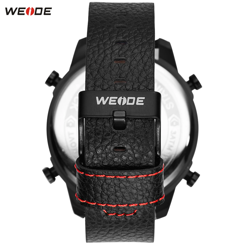 Часы WEIDE мужские классические кварцевые с ремешком из натуральной кожи |