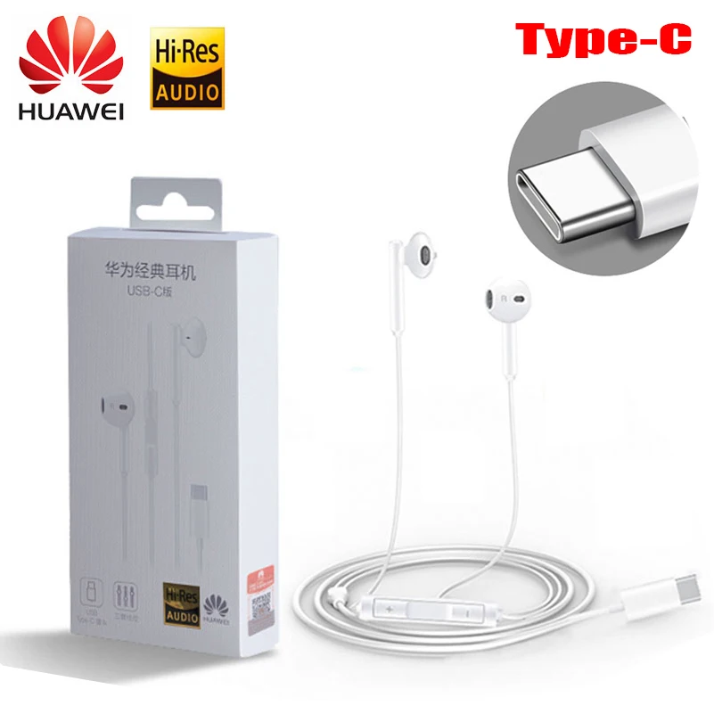 Оригинальные наушники huawei CM33 usb type-C в ухо проводной микрофон Регулятор громкости гарнитура для huawei mate 10 20 P20 Pro xiaomi 2s 6x Mi8