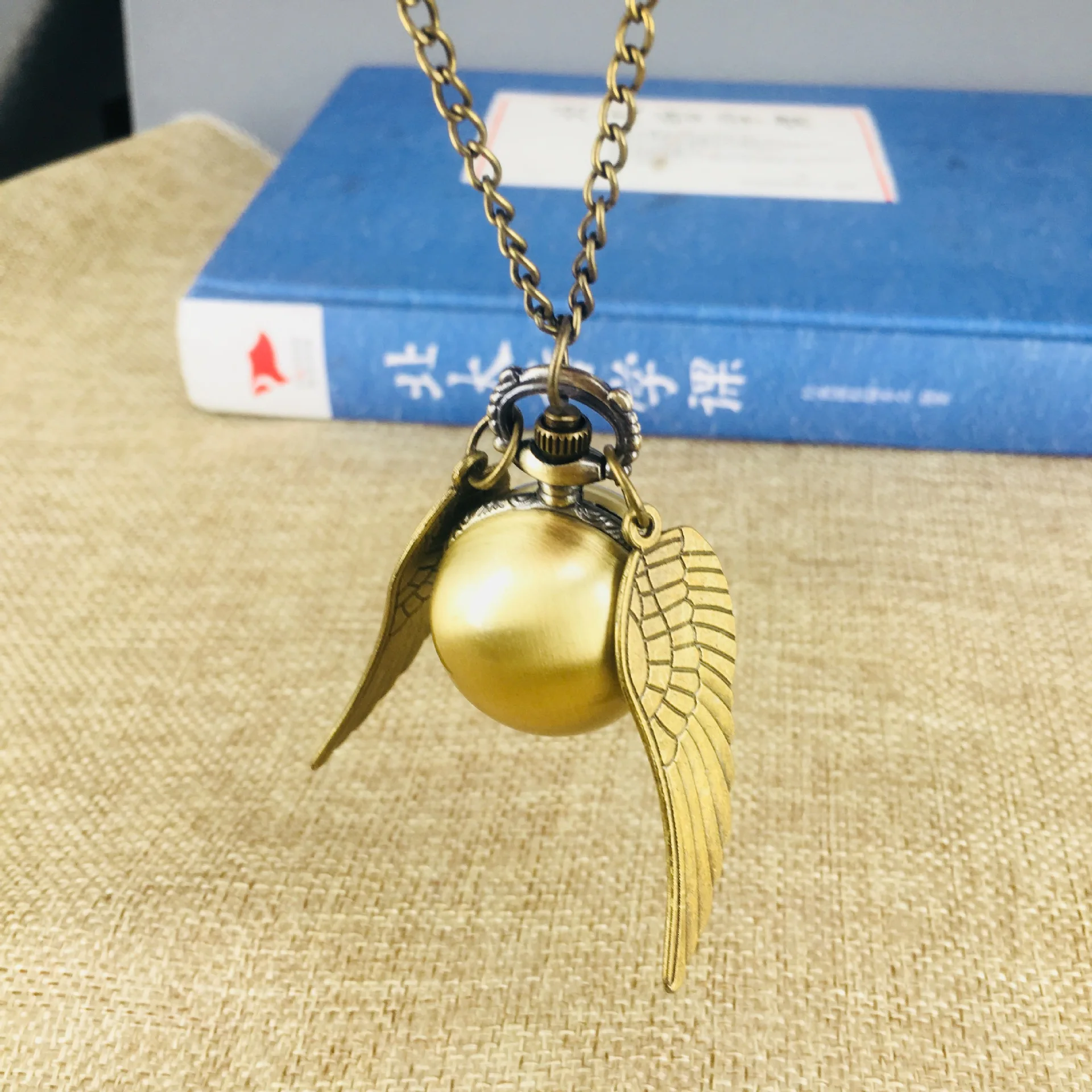 Винтажные карманные часы Snitch Quidditch ожерелье ретро Ангел шарик с крыльями Fob часы медсестры часы fob