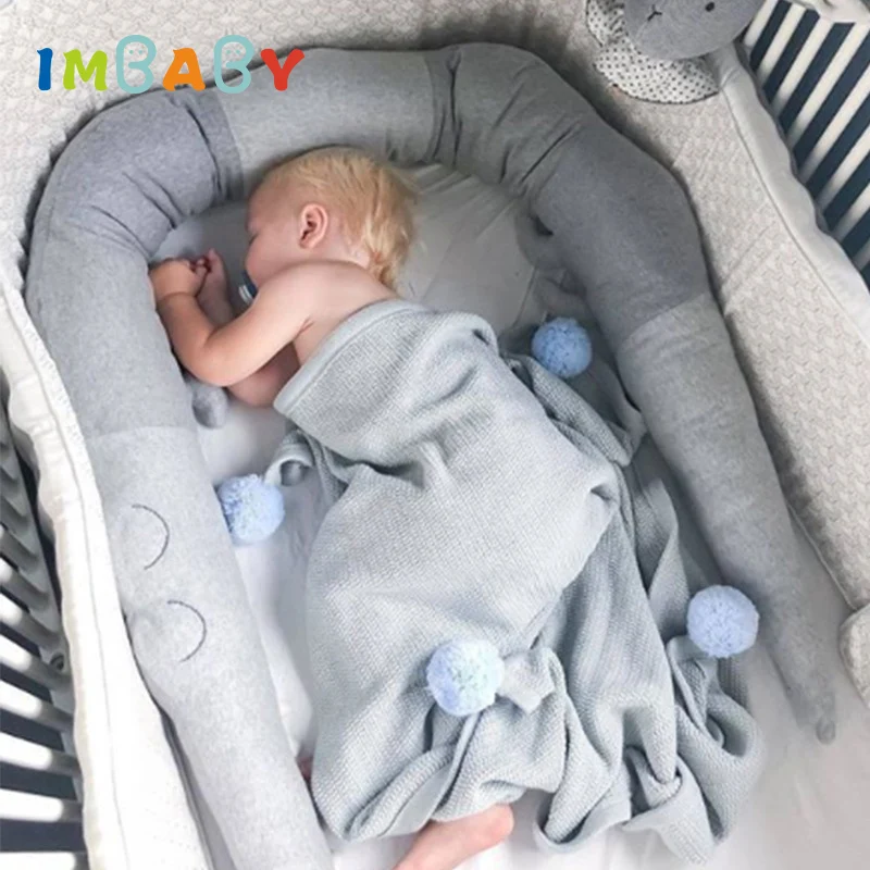 IMBABY 185 см подушка крокодил для новорожденных детская кровать бампер кроватки
