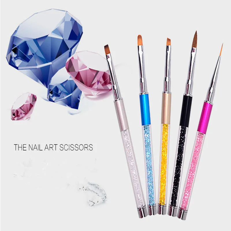 40 PCSProfessional Multi function кристалл ручка щетка для росписи ногтей акриловый УФ гель
