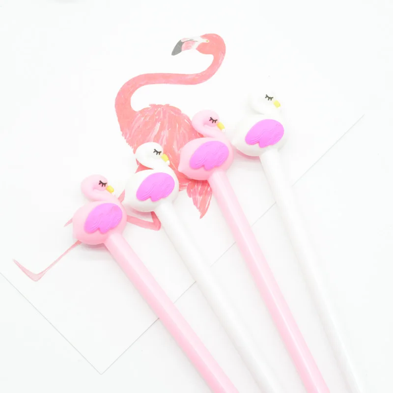 60 шт./лот гелевая ручка Caneta Kawaii lapeta гелевые ручки с Фламинго материал Escolar Papelaria Set
