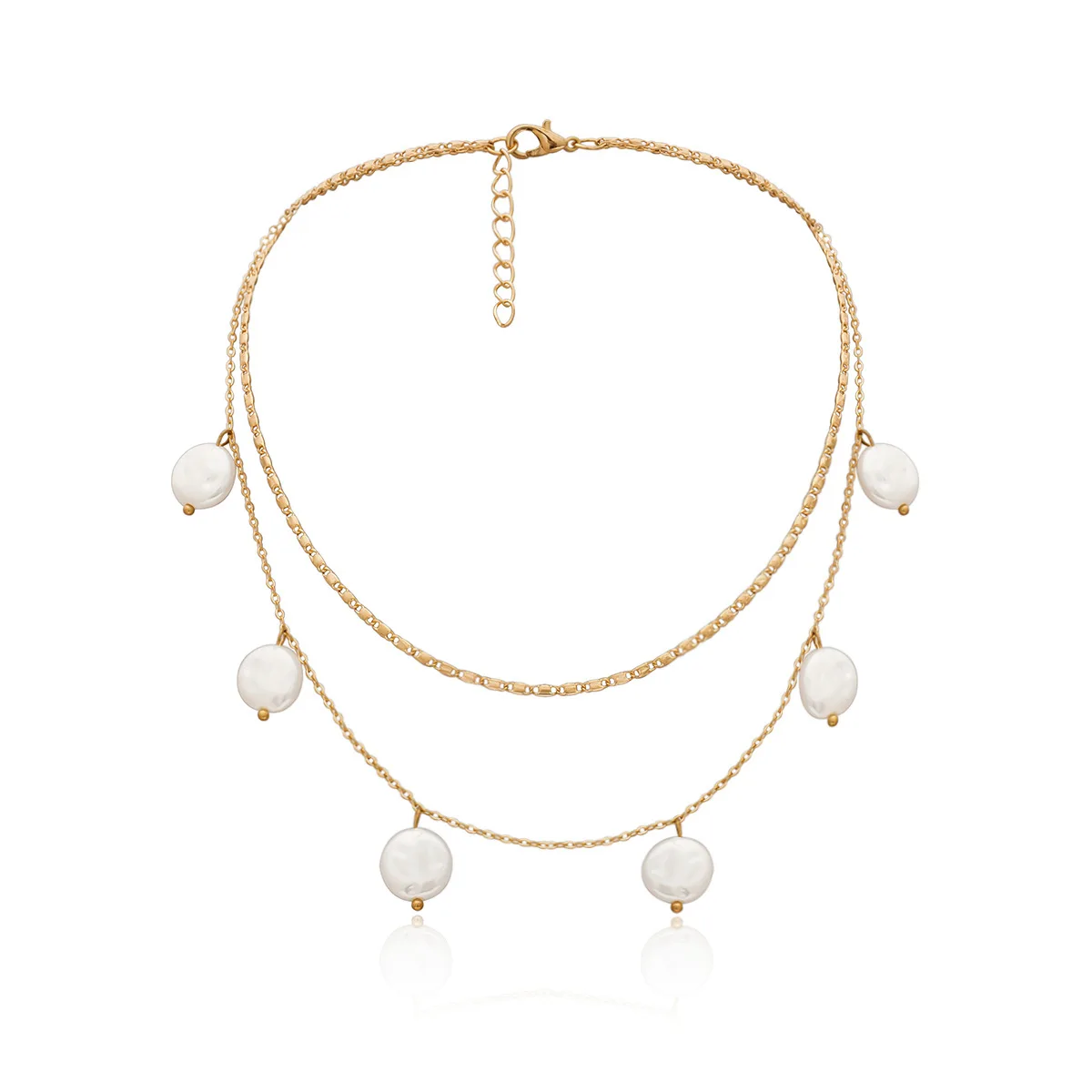 Женские многослойные бусы из искусственного жемчуга колье чокер бижутерия