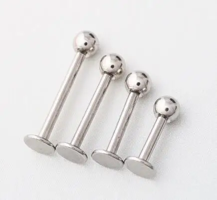 2 шт Бесплатная доставка 16 г нержавеющая сталь черный шарик-шип кольцо для губ