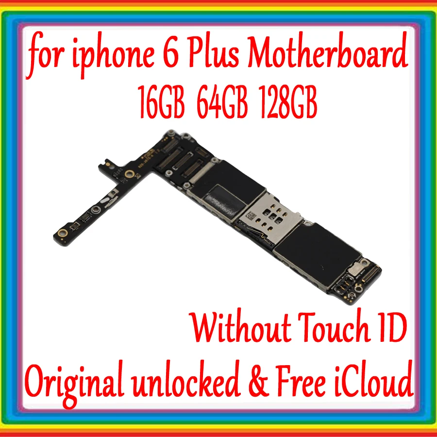 100% оригинальная материнская плата для iPhone 6 Plus 5 дюймов с/без Touch ID Заводская