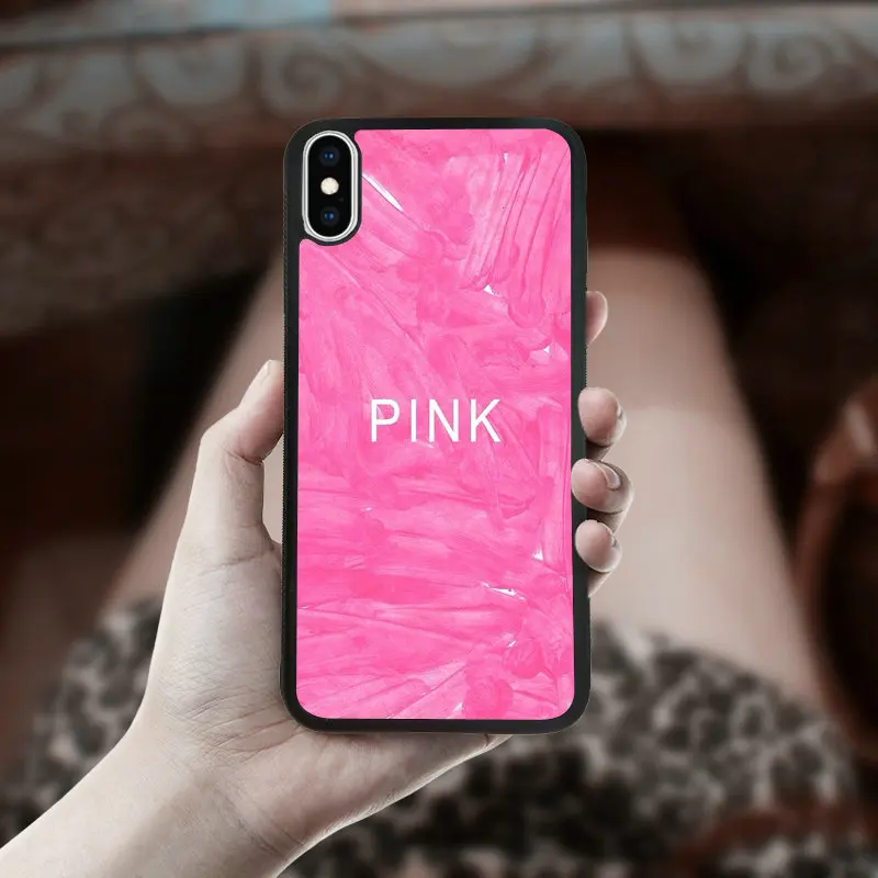 Розовый VS модный бренд конфеты для iphone XS Max чехол в установлены Чехлы мягкая