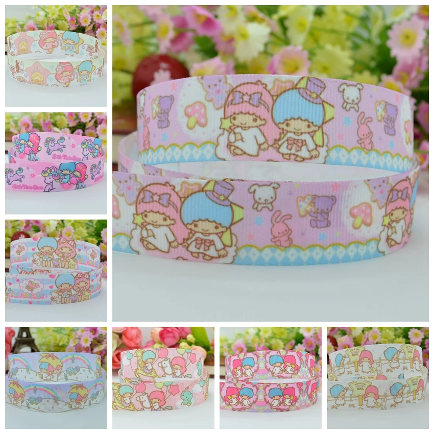 DUWES 7/8 &quot22 мм маленькие двойные звезды печатные grosgrain ленты для волос украшение