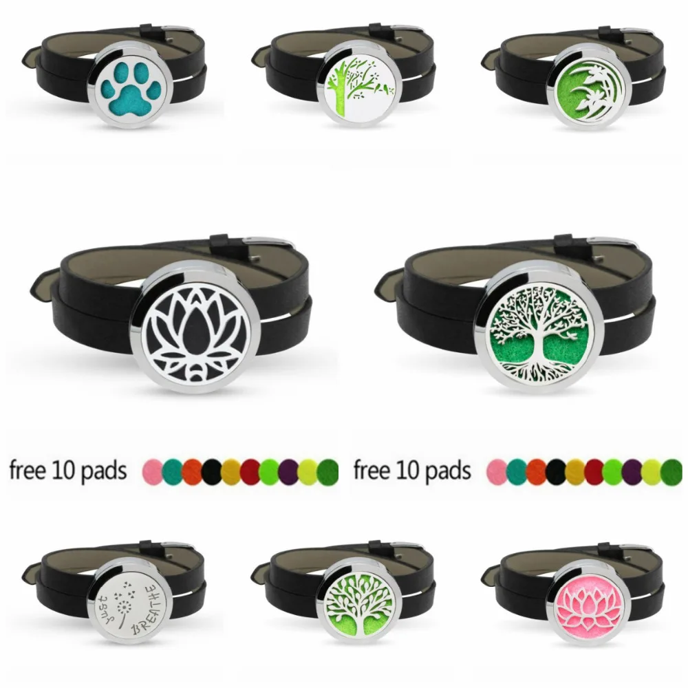 Дерево жизни Цветок лотоса 30 мм нержавеющая сталь эфирное масло ароматерапия