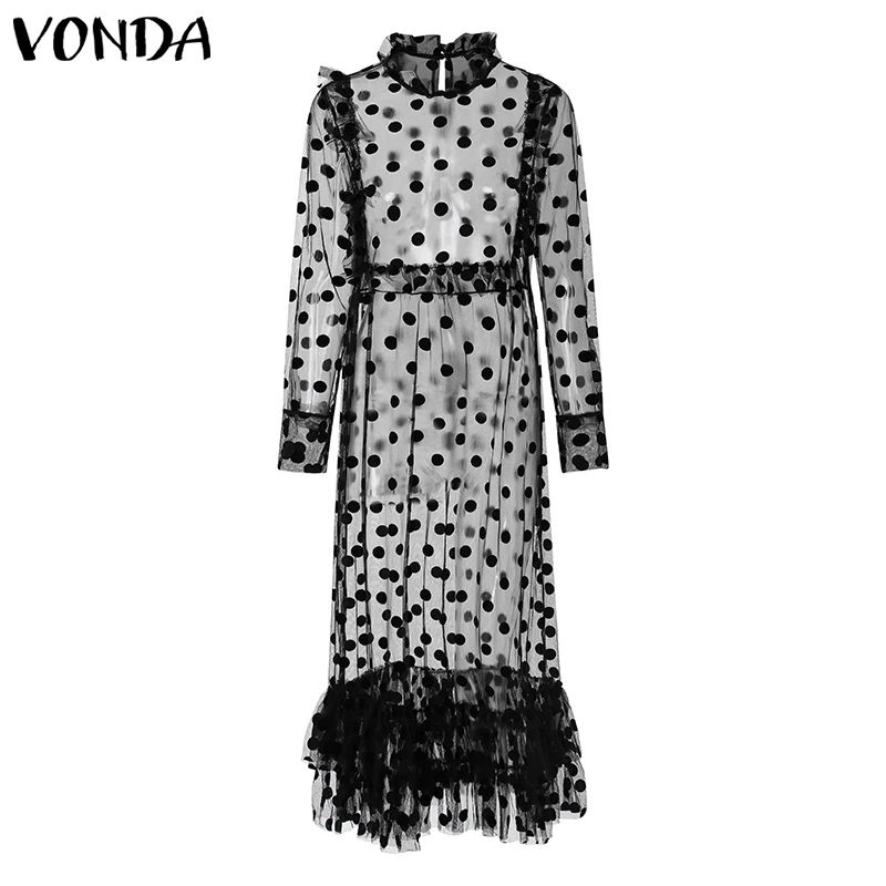 VONDA праздничное кружевное платье для девочек в богемном стиле Для женщин Винтаж