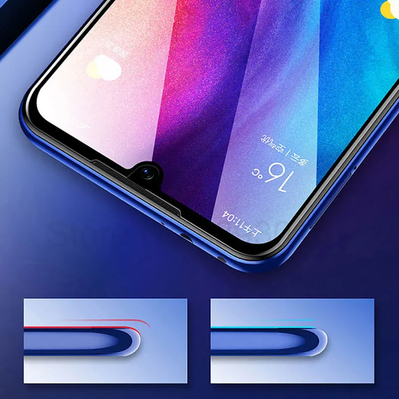 Закаленное стекло для xiaomi redmi note 7 Защитная пленка экрана mi 9 Play с полным покрытием