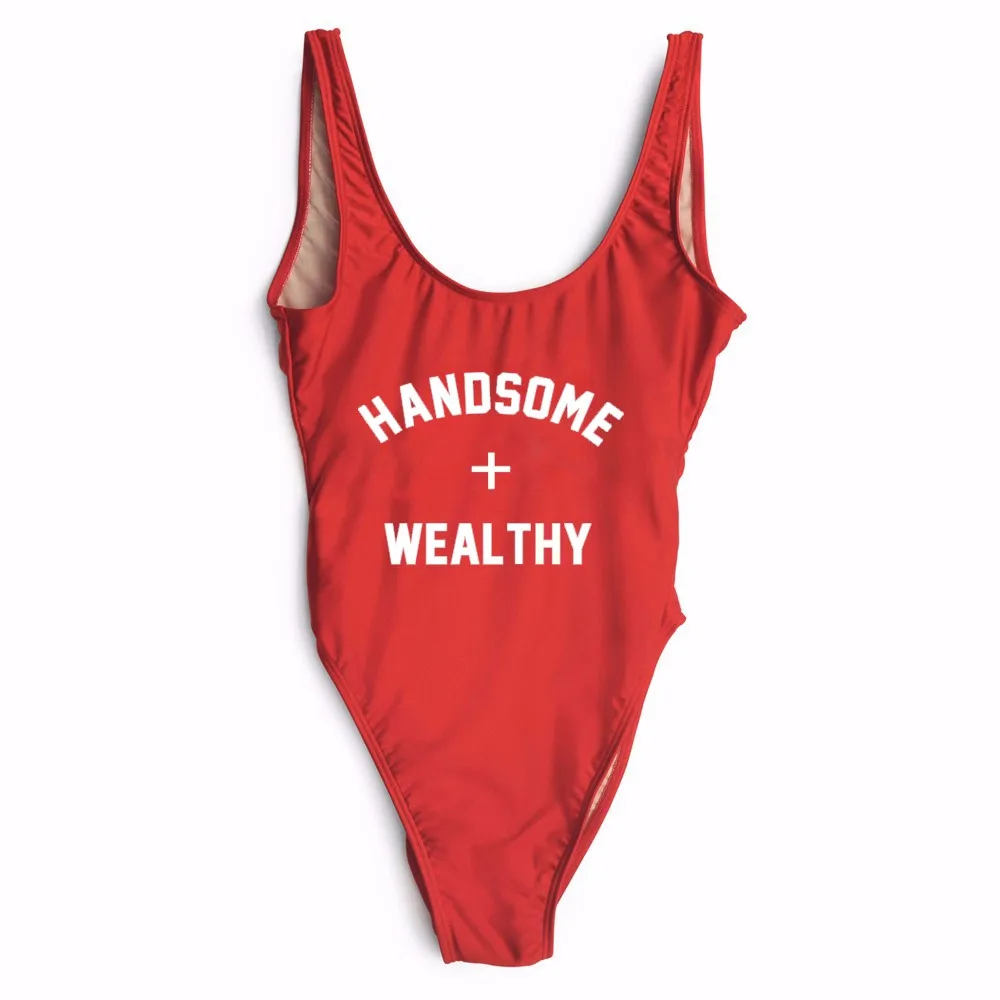 

HANDSOME + WEALTHY bodysuits women sexy swimsuit beachwear one pieces swimwear bathing suit Jumpsuits new arrive