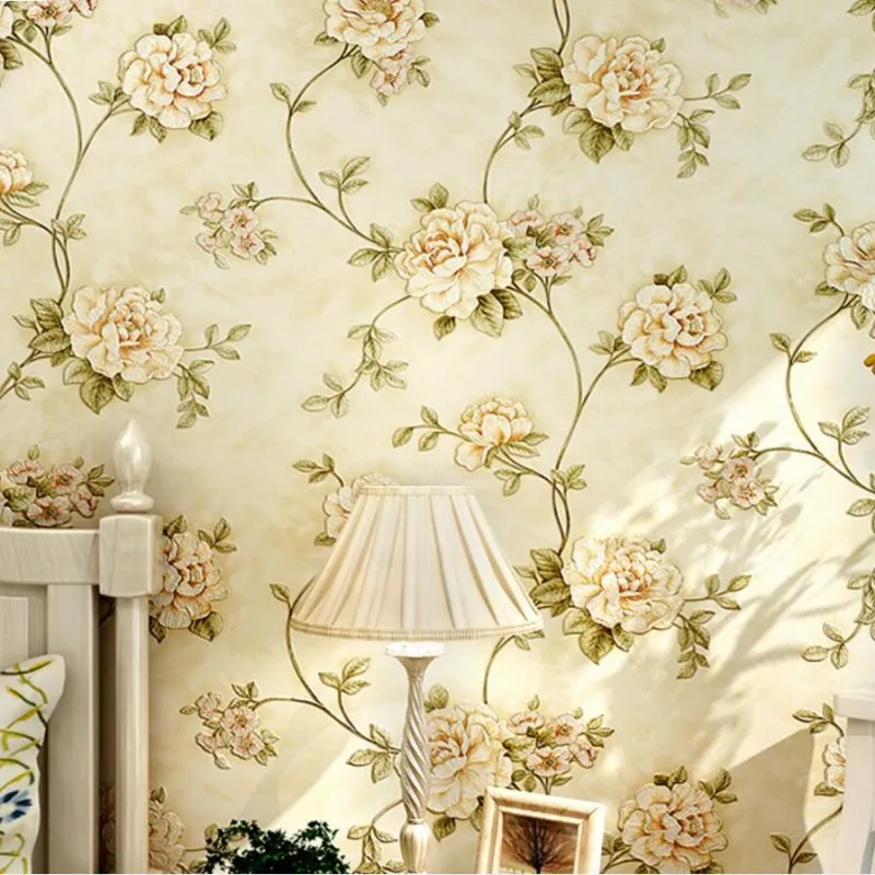 Beibehang цветы глубокого сада роскошные великолепные текстурированные обои с