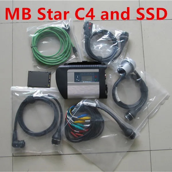 Хорошее качество A+++ Mb Star C4 sd Подключение с программным обеспечением SSD,12 X/DAS/DTS Star Diagnosis C4 инструменты для автомобилей грузовиков