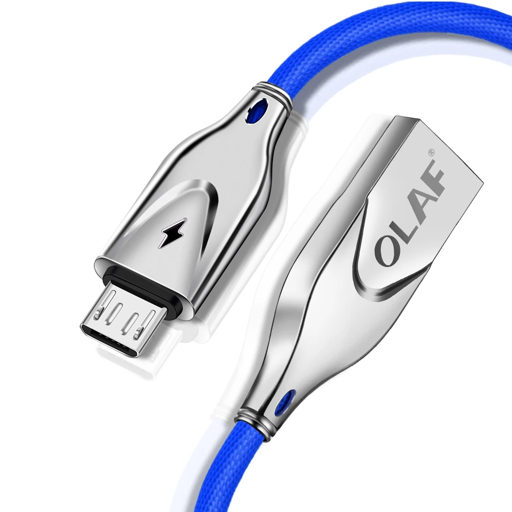 Олаф 3D цинк 2.3A микро USB кабель Быстрая зарядка USB кабель для передачи данных для samsung Xiaomi Tablet Android шнур Microusb кабель для зарядного устройства