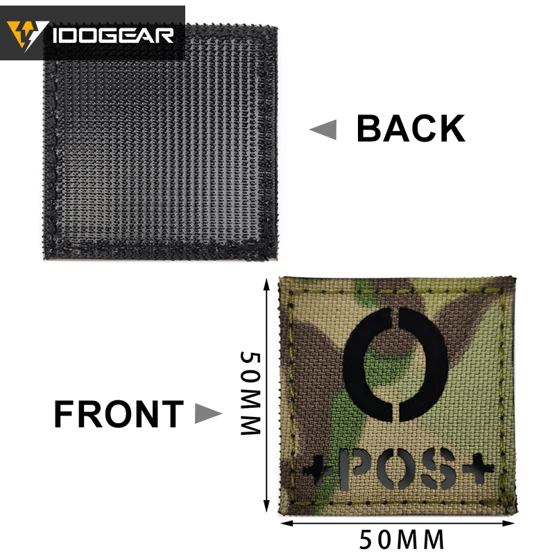 Патчи IDO GEAR для страйкбола Квадратные значки инфракрасная нашивка Тактическая