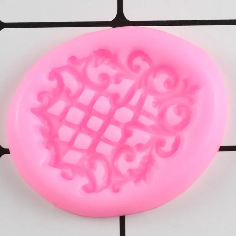 3D сетка прокрутки рельеф торт границы силиконовые формы DIY Свадебный кекс